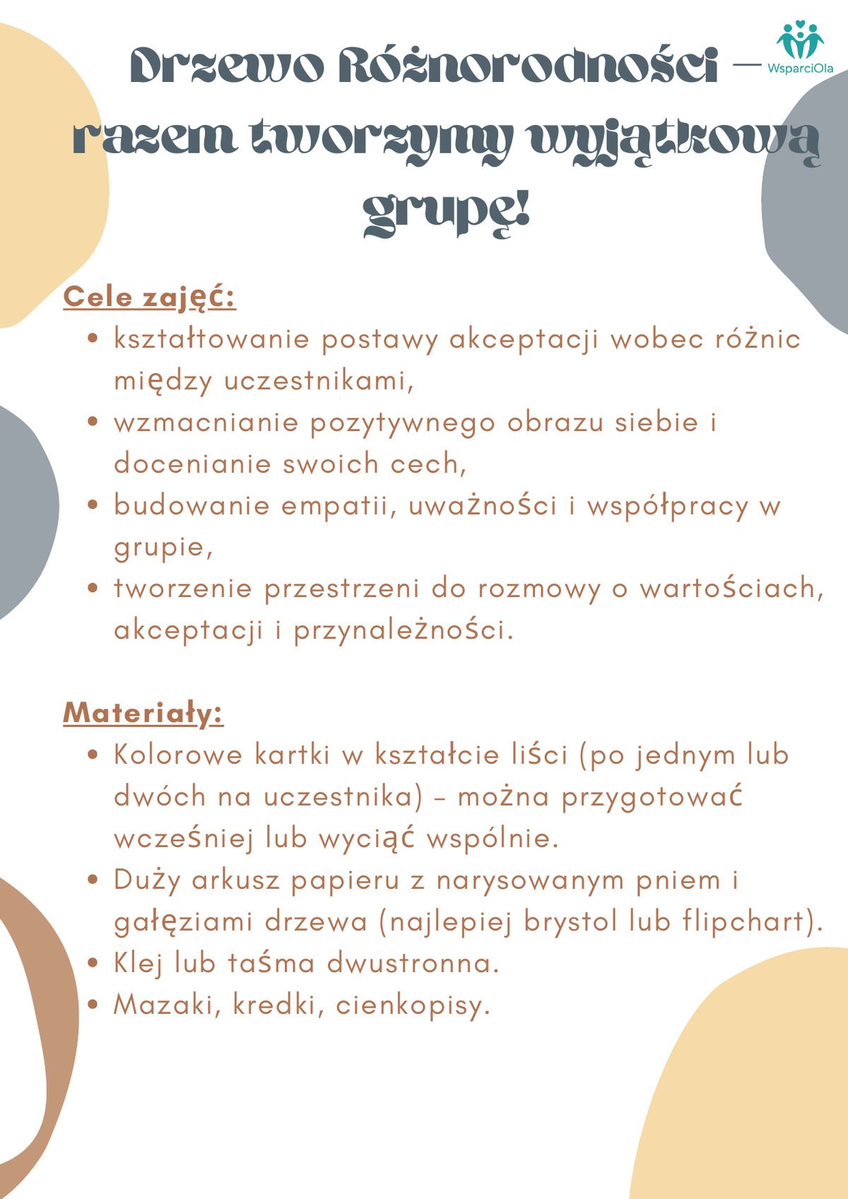 jestesmy rozni drzewo jestesmy rozni drzewo