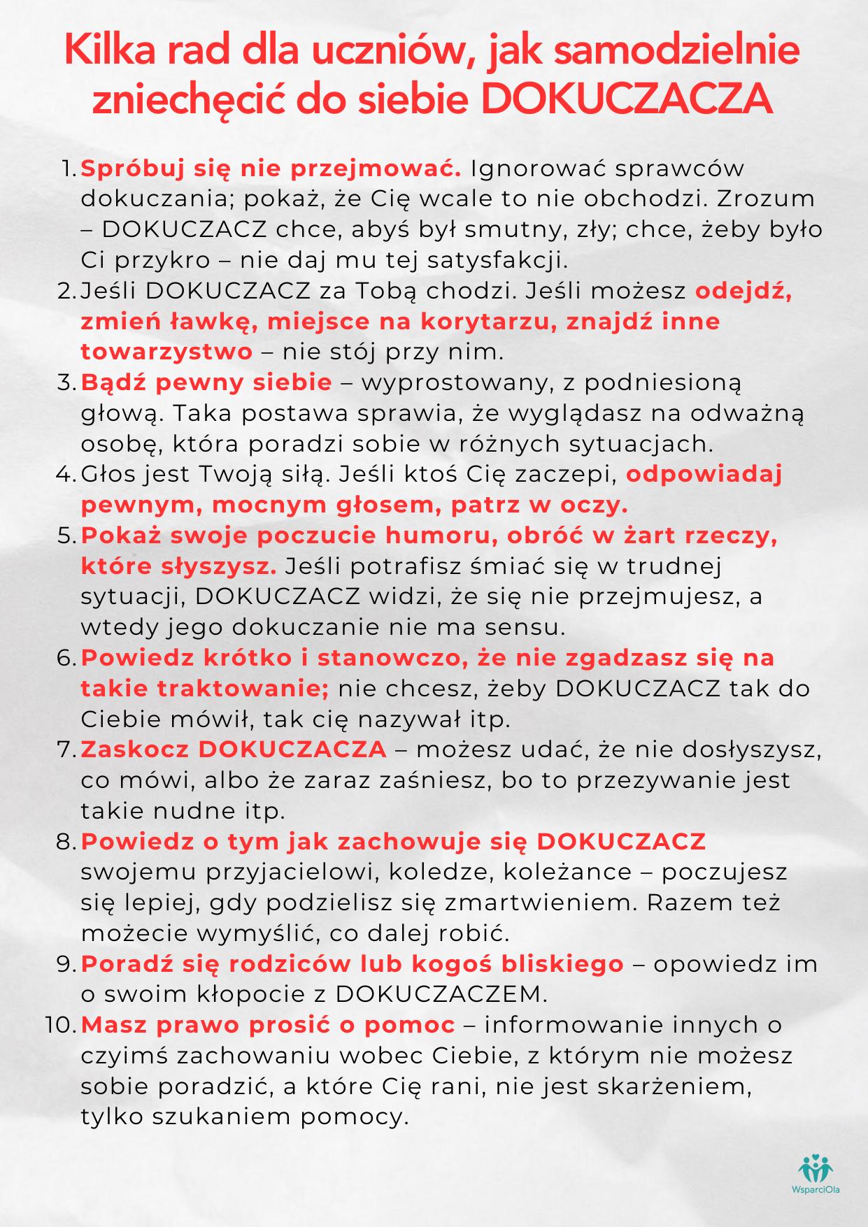 rady dla ucznia 10 rady dla ucznia 10