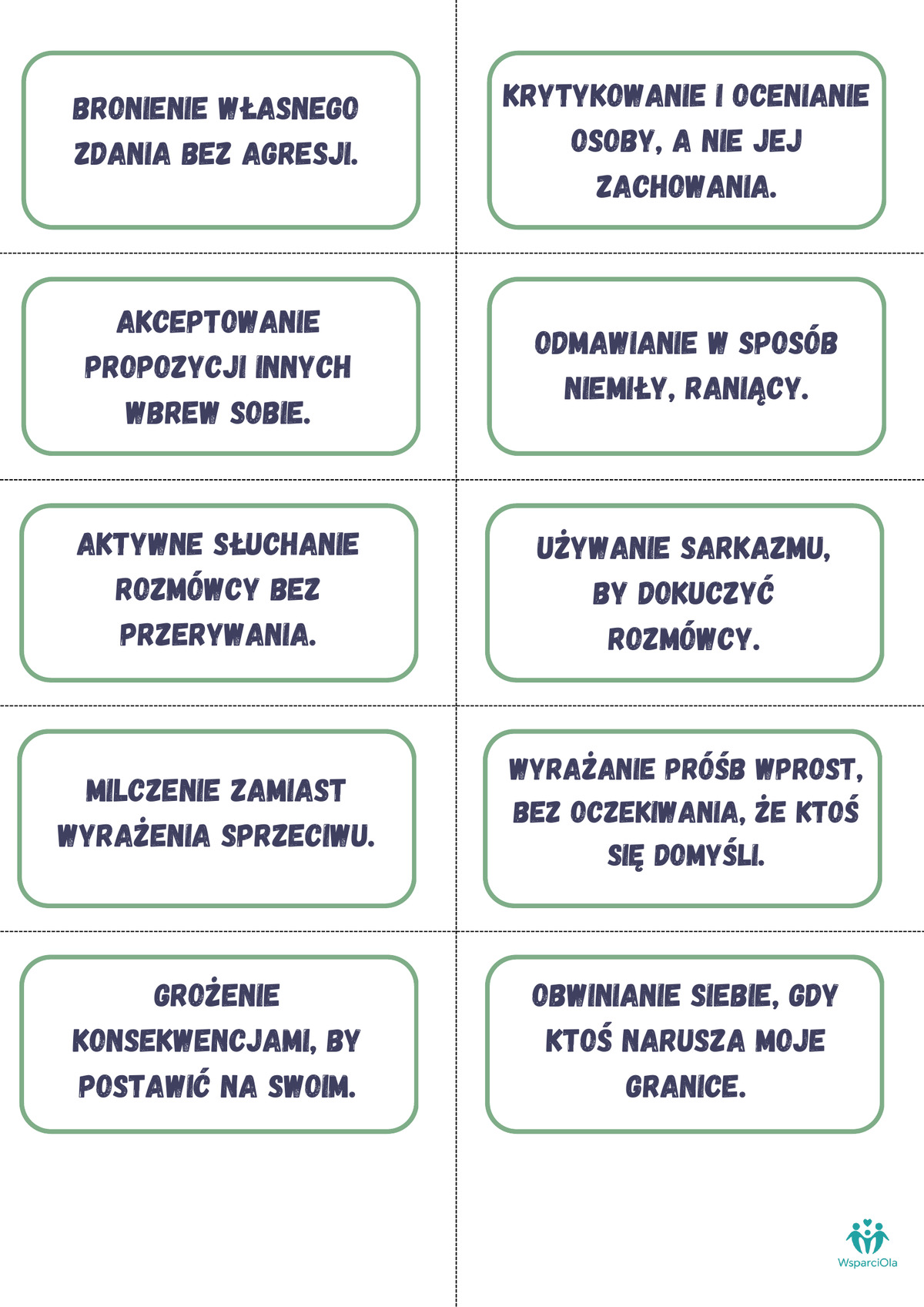 sposoby komunikacji karty sposoby komunikacji karty